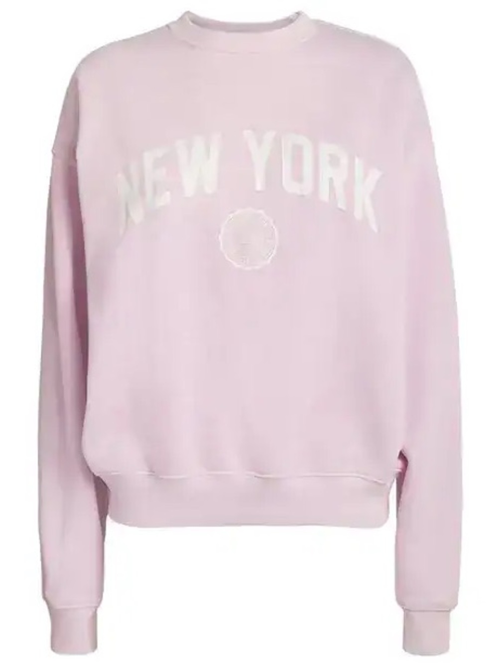 NWT Good American Brushed Fleece New York Graphic Crew Neck Sweatshirt Size 2X